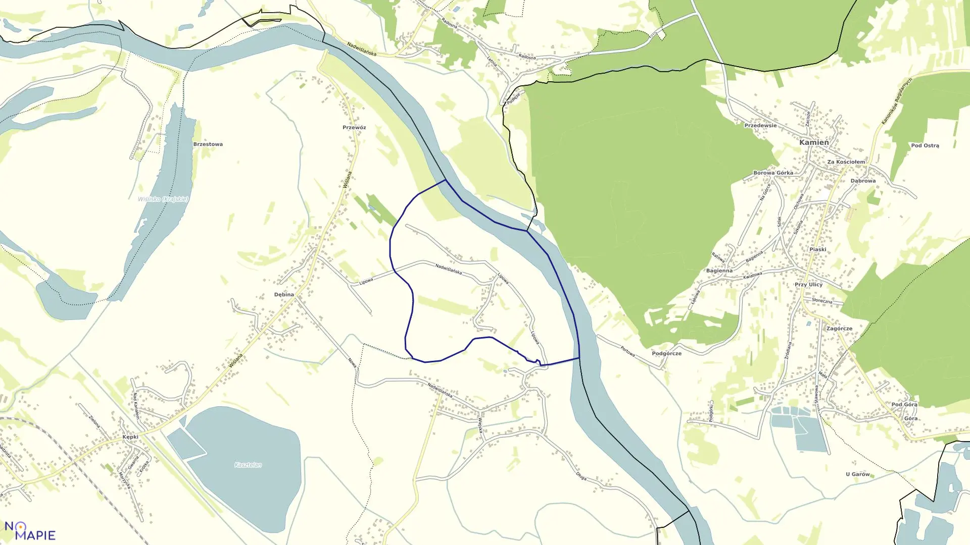 Mapa obrębu LIPOWA w gminie Spytkowice