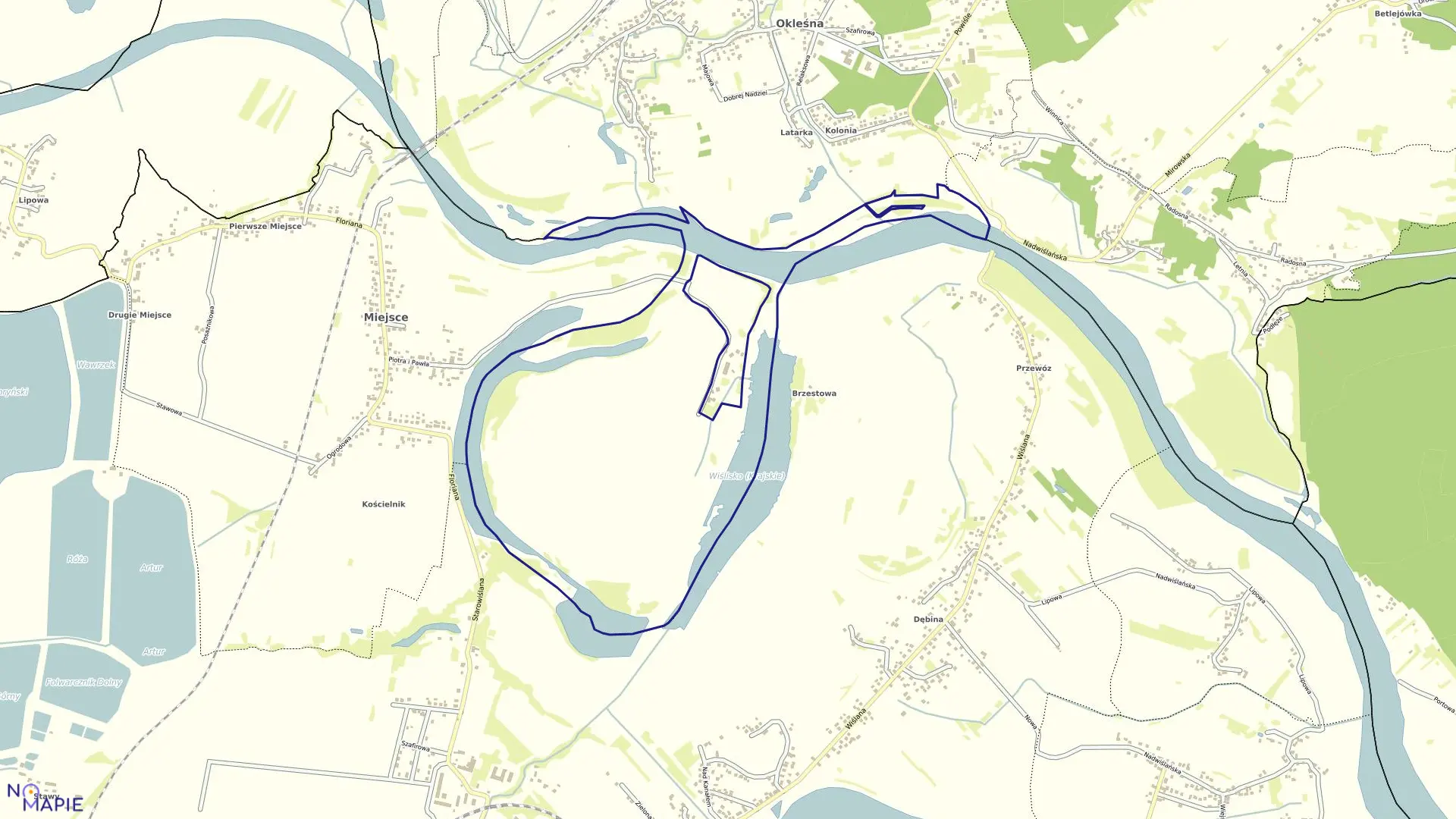 Mapa obrębu Spytkowice-Wiśnicz w gminie Spytkowice